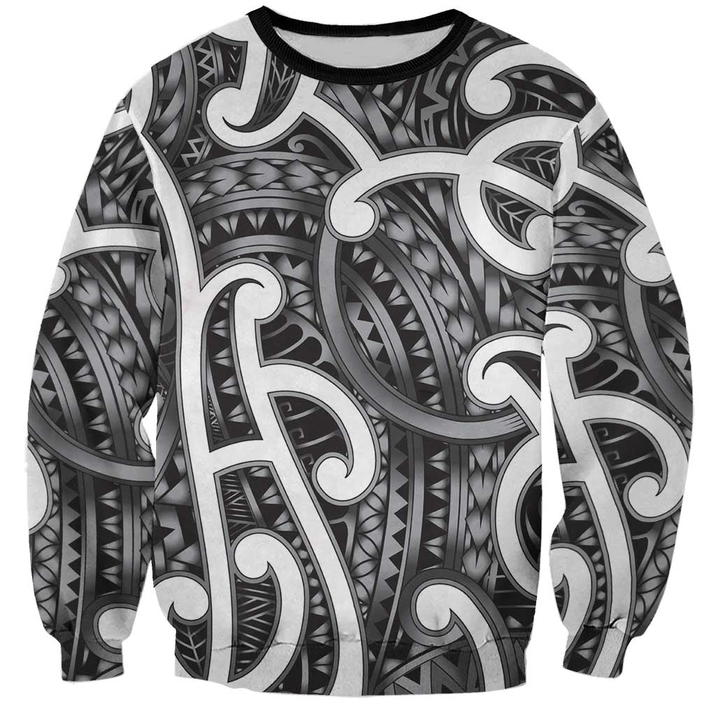 Aotearoa Maori Kowhaiwhai Sweatshirt Kiwikiwi Puhoro and Patiki
