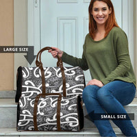Aotearoa Maori Kowhaiwhai Travel Bag Kiwikiwi Puhoro and Patiki LT9 - Polynesian Pride