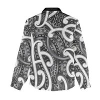 Aotearoa Maori Kowhaiwhai Women Casual Shirt Kiwikiwi Puhoro and Patiki