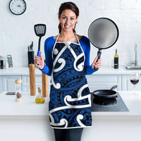 Aotearoa Maori Kowhaiwhai Apron Kikorangi Puhoro and Patiki