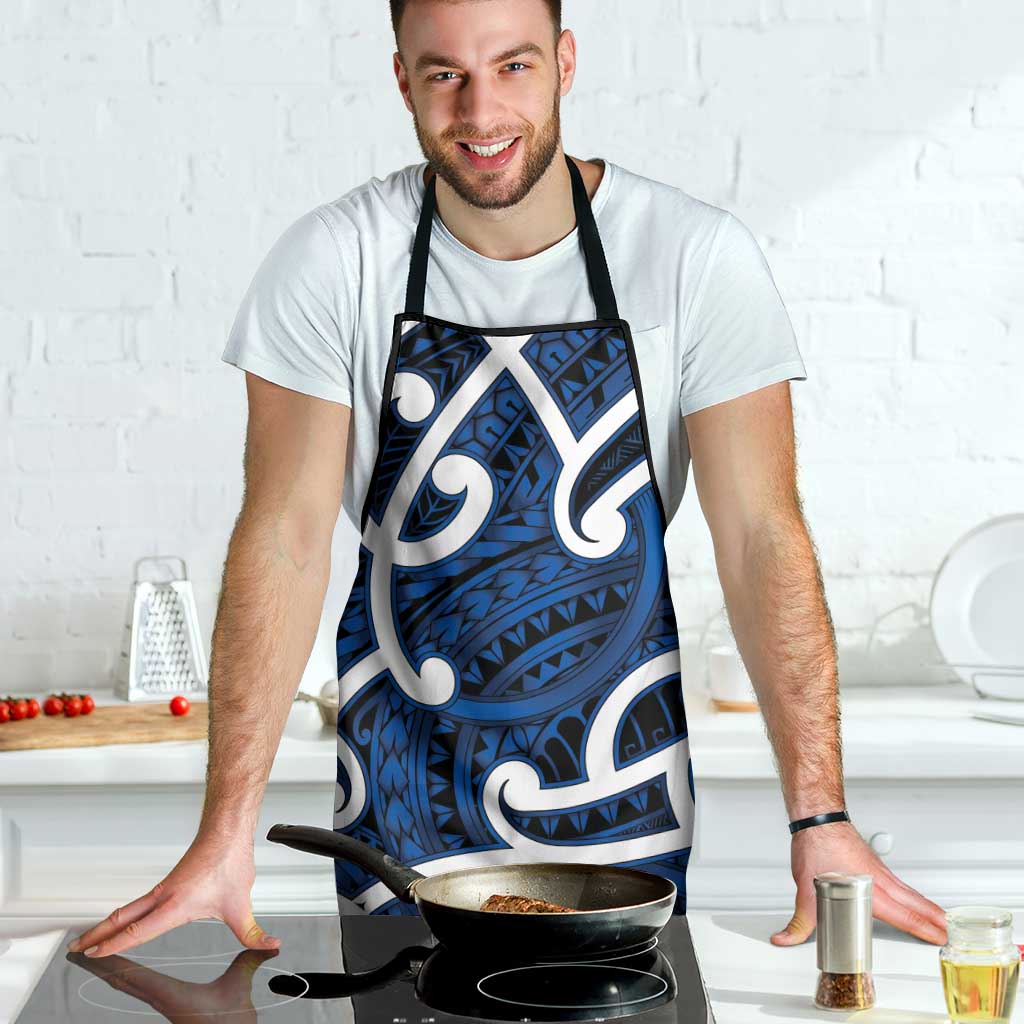 Aotearoa Maori Kowhaiwhai Apron Kikorangi Puhoro and Patiki