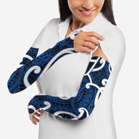 Aotearoa Maori Kowhaiwhai Arm Sleeves Kikorangi Puhoro and Patiki LT9 - Polynesian Pride