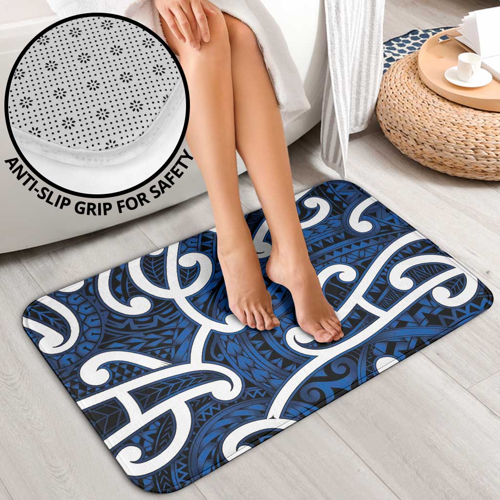 Aotearoa Maori Kowhaiwhai Bathroom Set Kikorangi Puhoro and Patiki