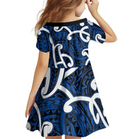 Aotearoa Maori Kowhaiwhai Family Matching Mermaid Dress and Hawaiian Shirt Kikorangi Puhoro and Patiki