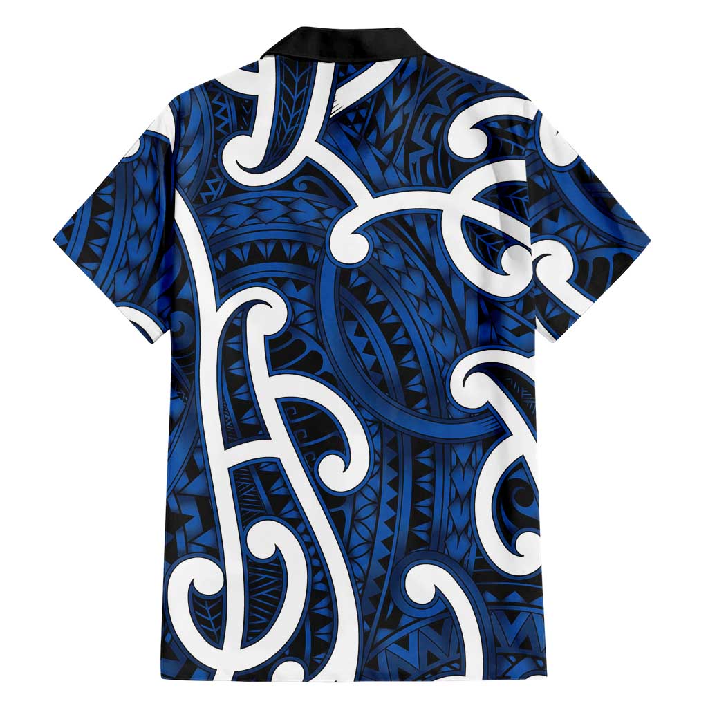 Aotearoa Maori Kowhaiwhai Family Matching Mermaid Dress and Hawaiian Shirt Kikorangi Puhoro and Patiki