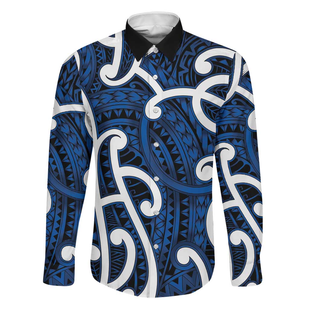 Aotearoa Maori Kowhaiwhai Family Matching Mermaid Dress and Hawaiian Shirt Kikorangi Puhoro and Patiki