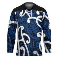 Aotearoa Maori Kowhaiwhai Hockey Jersey Kikorangi Puhoro and Patiki