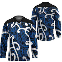 Aotearoa Maori Kowhaiwhai Hockey Jersey Kikorangi Puhoro and Patiki