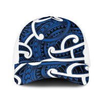 Aotearoa Maori Kowhaiwhai Mesh Trucker Cap Kikorangi Puhoro and Patiki