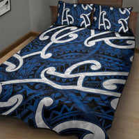 Aotearoa Maori Kowhaiwhai Quilt Bed Set Kikorangi Puhoro and Patiki LT9 - Polynesian Pride