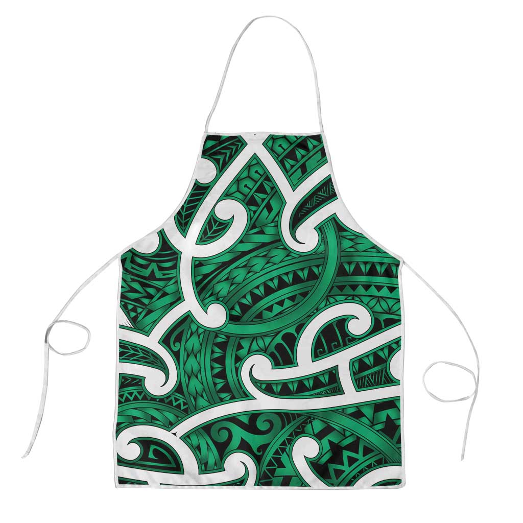 Aotearoa Maori Kowhaiwhai Apron Kakariki Puhoro and Patiki