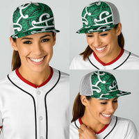 Aotearoa Maori Kowhaiwhai Baseball Net Cap Kakariki Puhoro and Patiki