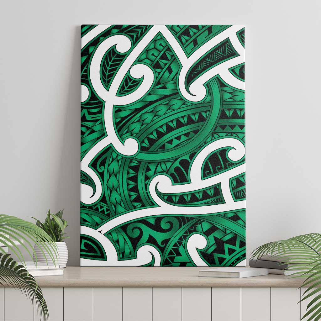 Aotearoa Maori Kowhaiwhai Canvas Wall Art Kakariki Puhoro and Patiki LT9 - Polynesian Pride