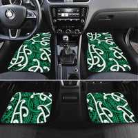 Aotearoa Maori Kowhaiwhai Car Mats Kakariki Puhoro and Patiki LT9 Set 4pcs Green - Polynesian Pride