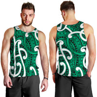 Aotearoa Maori Kowhaiwhai Men Tank Top Kakariki Puhoro and Patiki LT9 - Polynesian Pride