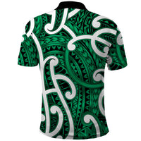 Aotearoa Maori Kowhaiwhai Polo Shirt Kakariki Puhoro and Patiki