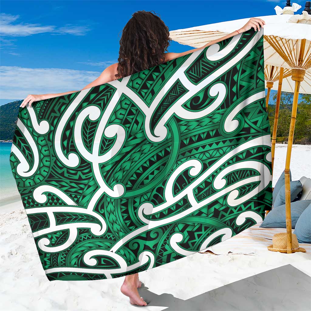 Aotearoa Maori Kowhaiwhai Sarong Kakariki Puhoro and Patiki