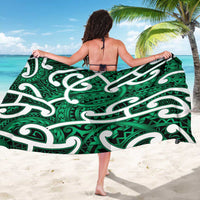 Aotearoa Maori Kowhaiwhai Sarong Kakariki Puhoro and Patiki