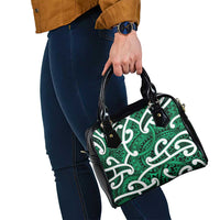 Aotearoa Maori Kowhaiwhai Shoulder Handbag Kakariki Puhoro and Patiki LT9 - Polynesian Pride