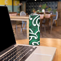 Aotearoa Maori Kowhaiwhai Skinny Tumbler Kakariki Puhoro and Patiki