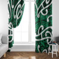 Aotearoa Maori Kowhaiwhai Window Curtain Kakariki Puhoro and Patiki LT9 - Polynesian Pride