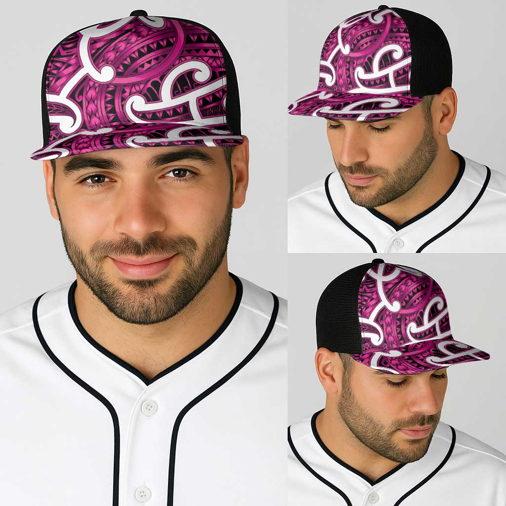 Aotearoa Maori Kowhaiwhai Baseball Net Cap Mawhero Puhoro and Patiki