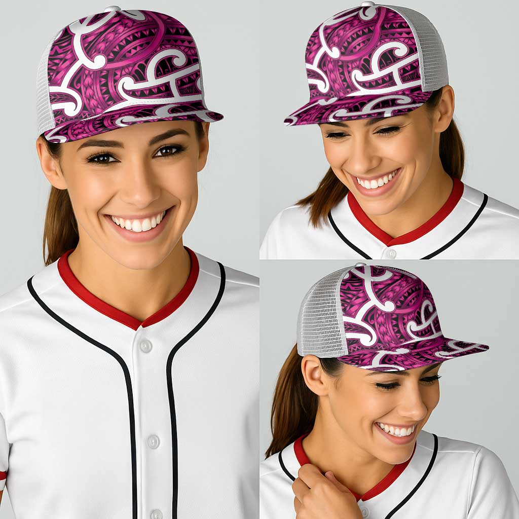 Aotearoa Maori Kowhaiwhai Baseball Net Cap Mawhero Puhoro and Patiki