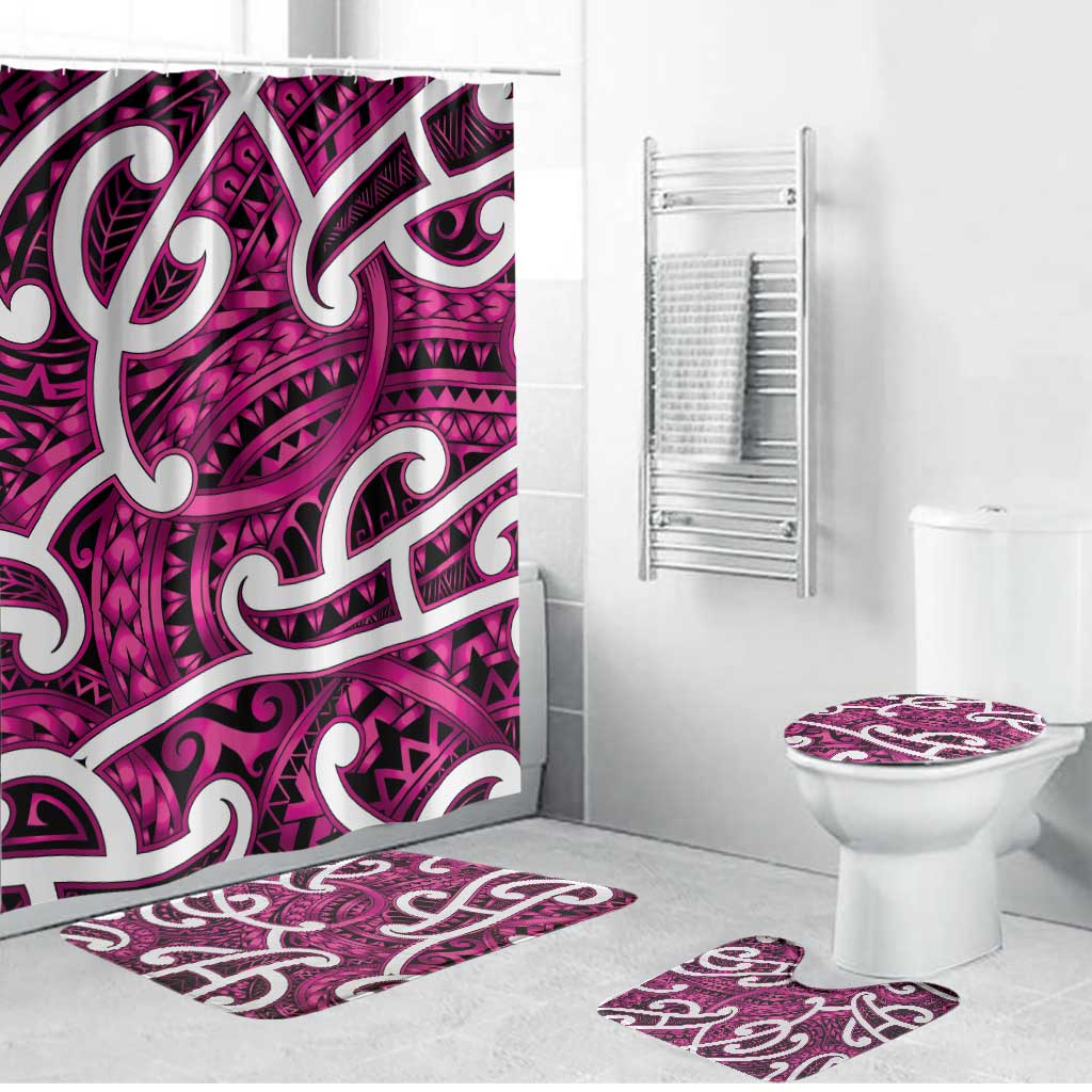 Aotearoa Maori Kowhaiwhai Bathroom Set Mawhero Puhoro and Patiki