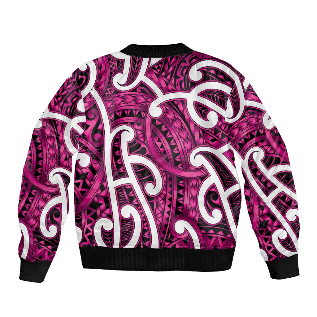 Aotearoa Maori Kowhaiwhai Bomber Jacket Mawhero Puhoro and Patiki LT9 - Polynesian Pride