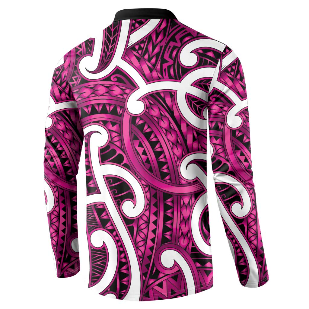 Aotearoa Maori Kowhaiwhai Button Sweatshirt Mawhero Puhoro and Patiki LT9 - Polynesian Pride