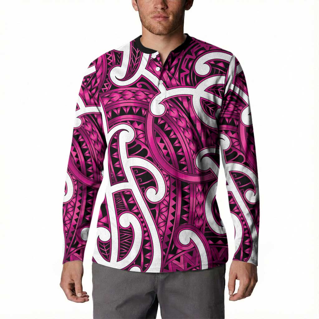 Aotearoa Maori Kowhaiwhai Button Sweatshirt Mawhero Puhoro and Patiki LT9 - Polynesian Pride