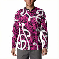 Aotearoa Maori Kowhaiwhai Button Sweatshirt Mawhero Puhoro and Patiki LT9 - Polynesian Pride
