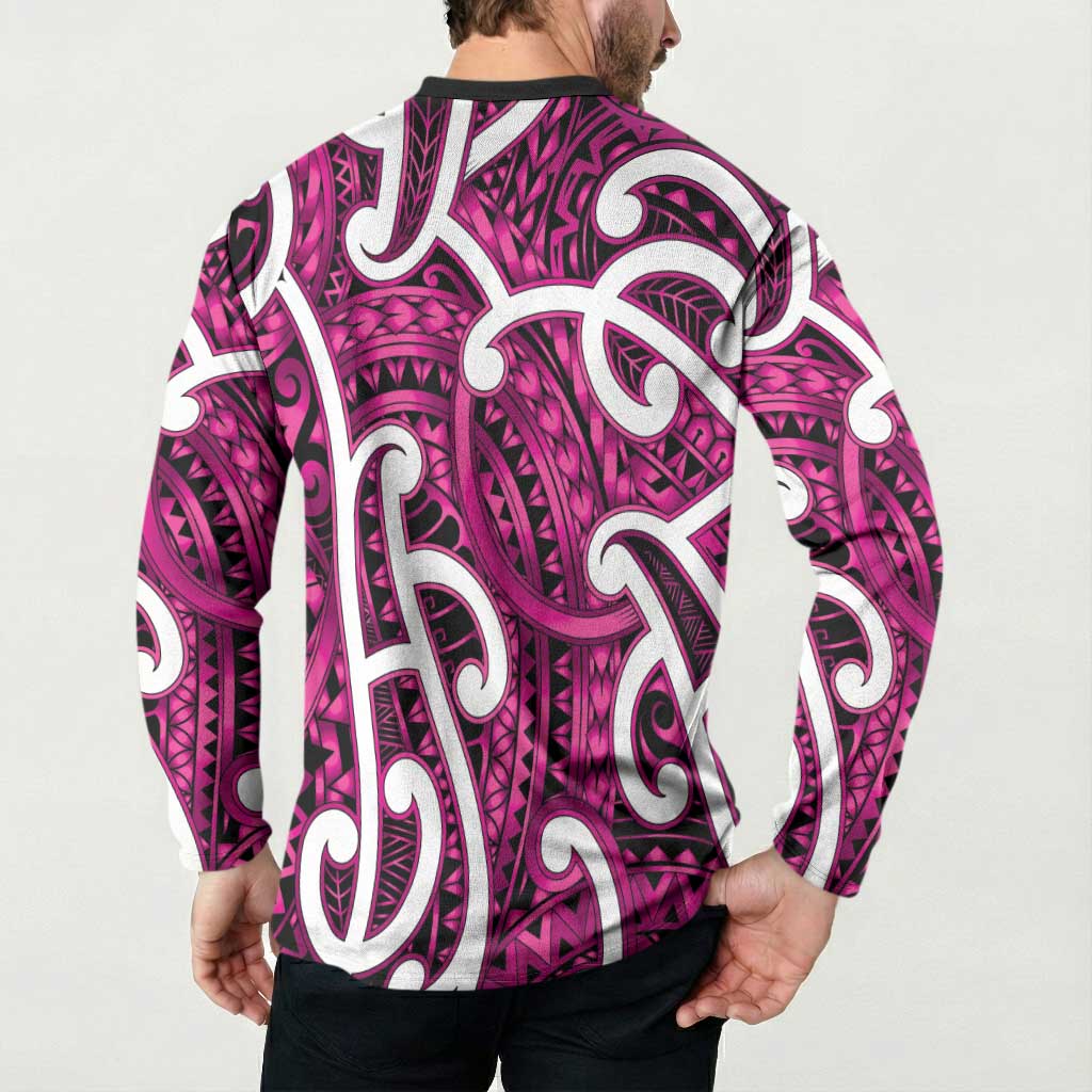 Aotearoa Maori Kowhaiwhai Button Sweatshirt Mawhero Puhoro and Patiki LT9 - Polynesian Pride