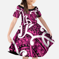 Aotearoa Maori Kowhaiwhai Family Matching Off Shoulder Maxi Dress and Hawaiian Shirt Mawhero Puhoro and Patiki