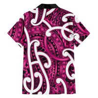 Aotearoa Maori Kowhaiwhai Family Matching Off Shoulder Maxi Dress and Hawaiian Shirt Mawhero Puhoro and Patiki
