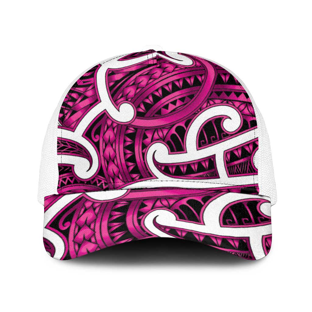 Aotearoa Maori Kowhaiwhai Mesh Trucker Cap Mawhero Puhoro and Patiki