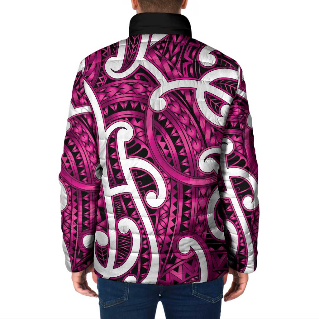 Aotearoa Maori Kowhaiwhai Padded Jacket Mawhero Puhoro and Patiki LT9 - Polynesian Pride