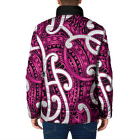 Aotearoa Maori Kowhaiwhai Padded Jacket Mawhero Puhoro and Patiki LT9 - Polynesian Pride