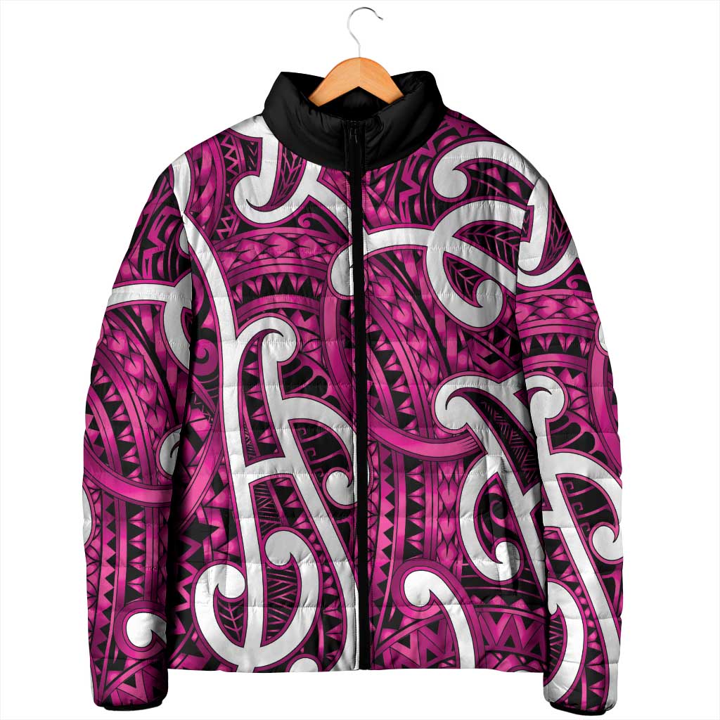 Aotearoa Maori Kowhaiwhai Padded Jacket Mawhero Puhoro and Patiki LT9 - Polynesian Pride