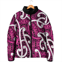 Aotearoa Maori Kowhaiwhai Padded Jacket Mawhero Puhoro and Patiki LT9 - Polynesian Pride