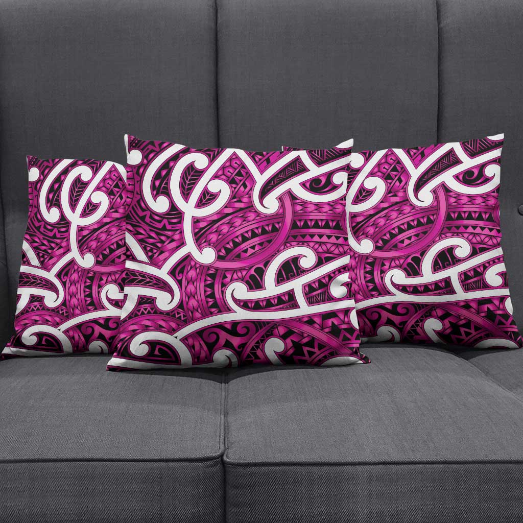 Aotearoa Maori Kowhaiwhai Pillow Cover Mawhero Puhoro and Patiki