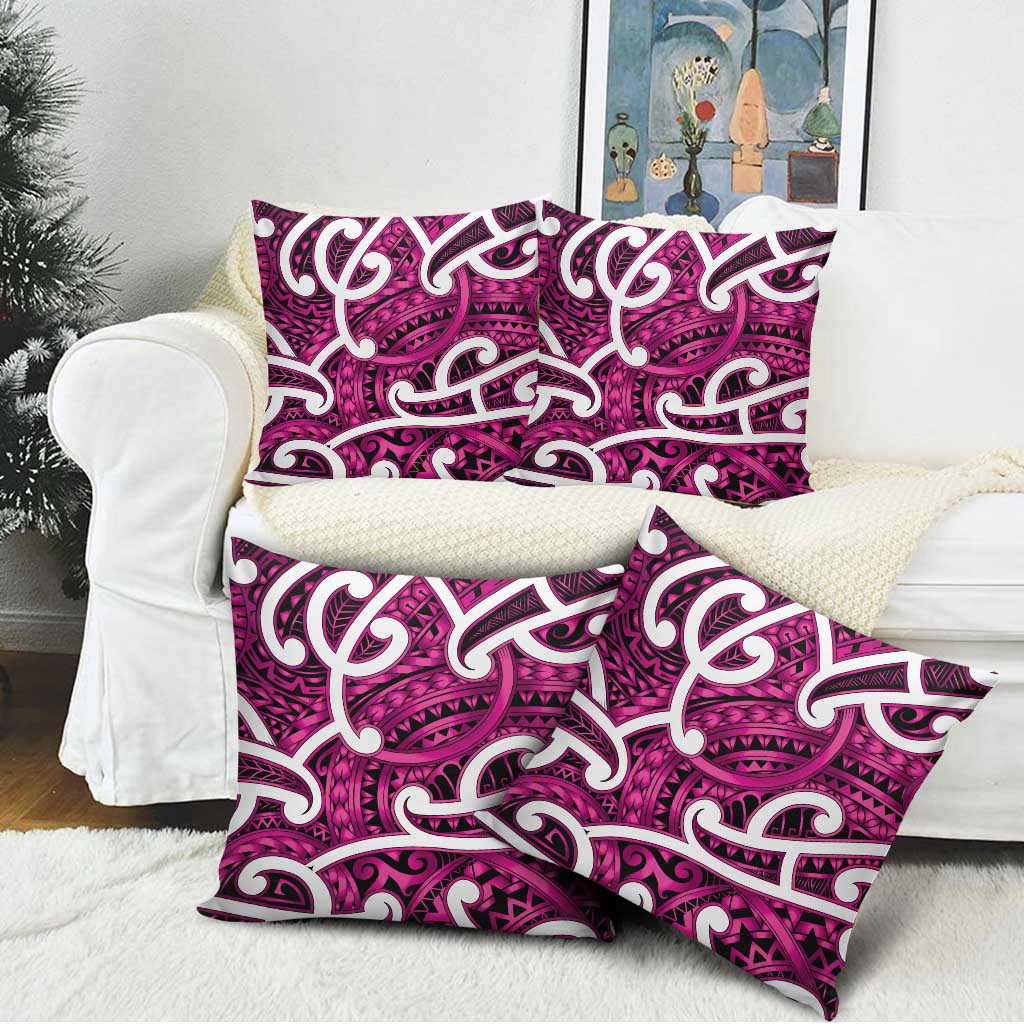 Aotearoa Maori Kowhaiwhai Pillow Cover Mawhero Puhoro and Patiki