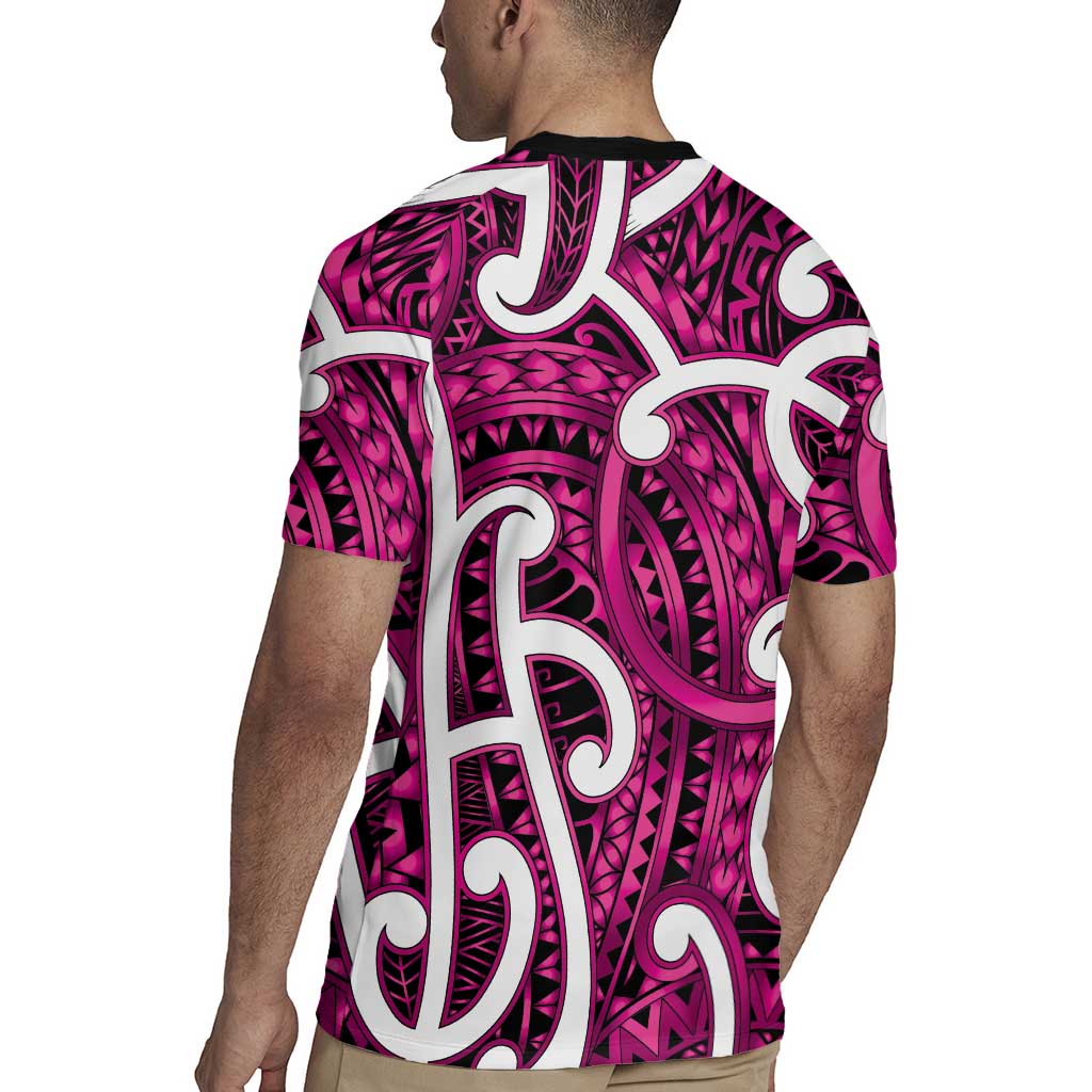 Aotearoa Maori Kowhaiwhai Rugby Jersey Mawhero Puhoro and Patiki LT9 - Polynesian Pride