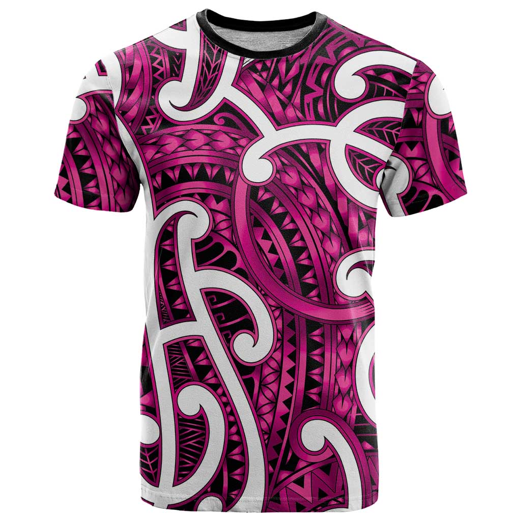 Aotearoa Maori Kowhaiwhai T Shirt Mawhero Puhoro and Patiki