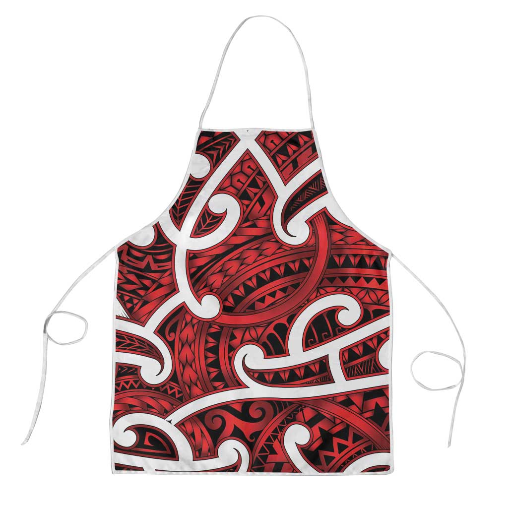 Aotearoa Maori Kowhaiwhai Apron Whero Puhoro and Patiki