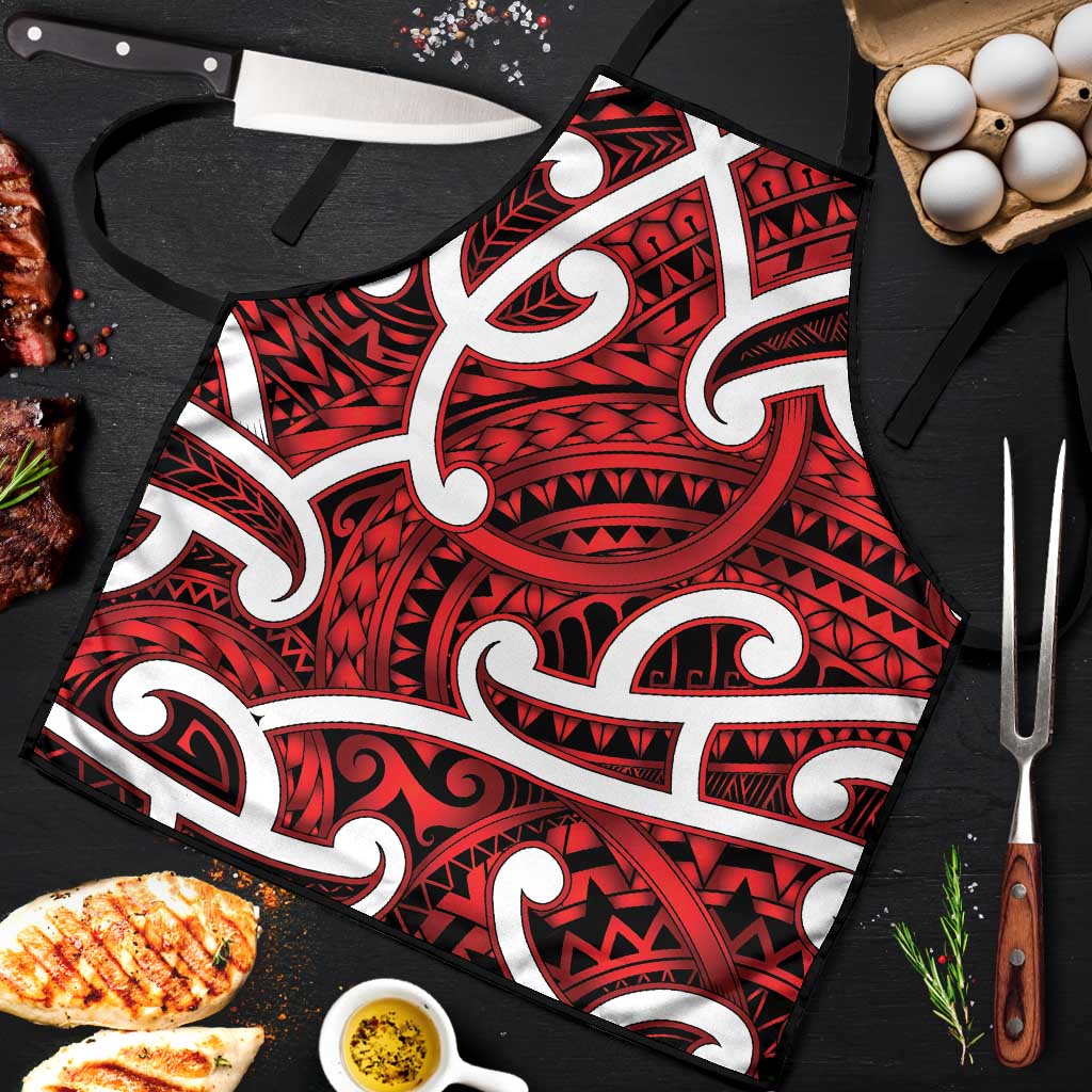 Aotearoa Maori Kowhaiwhai Apron Whero Puhoro and Patiki