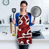 Aotearoa Maori Kowhaiwhai Apron Whero Puhoro and Patiki