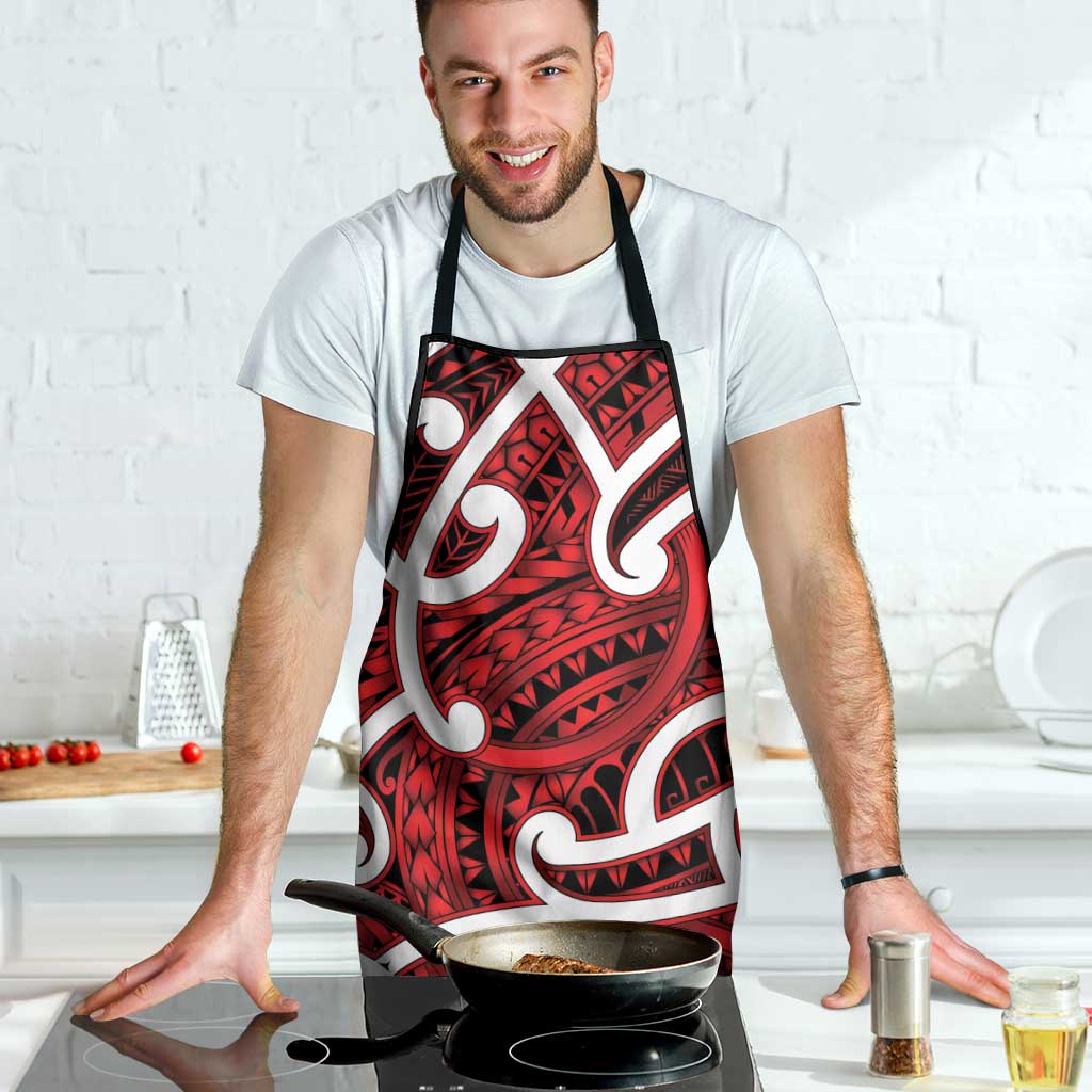 Aotearoa Maori Kowhaiwhai Apron Whero Puhoro and Patiki