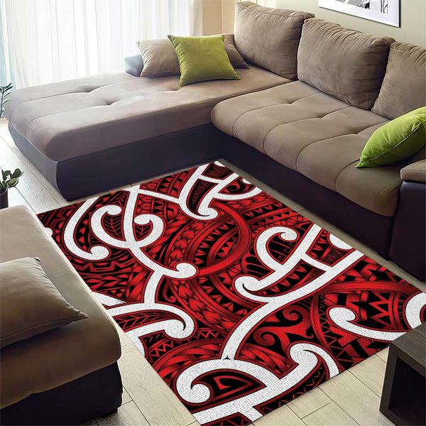 Home / Products / Aotearoa Maori Kowhaiwhai Area Rug Whero Puhoro and ...