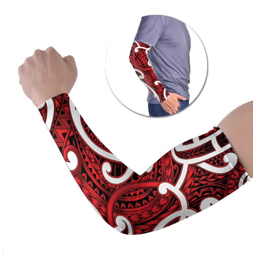 Aotearoa Maori Kowhaiwhai Arm Sleeves Whero Puhoro and Patiki